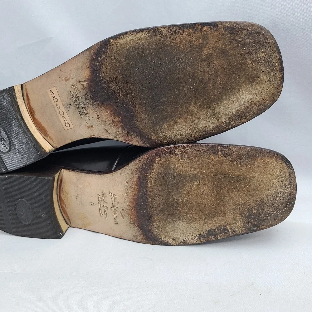 Paul Green Munchen Black Patent Leather‎ Loafers Smooth Soles Size 5 Handmade